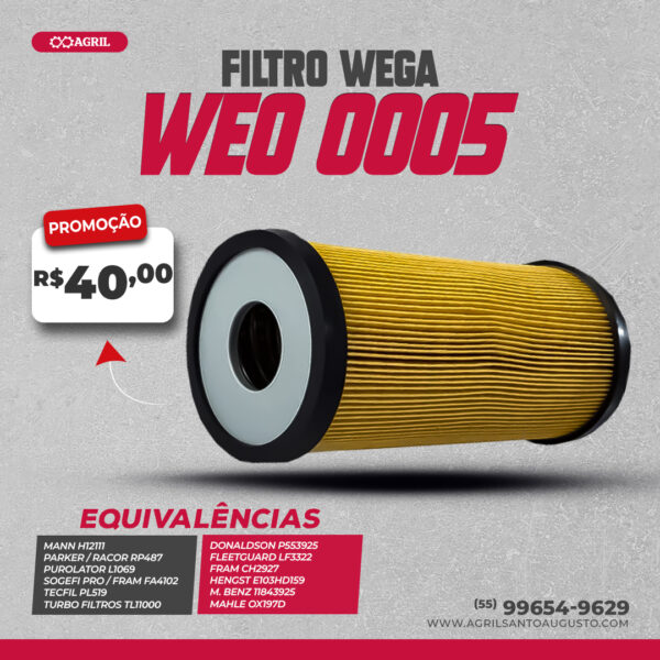 Filtro Óleo Wega Weo 0005 - Image 4