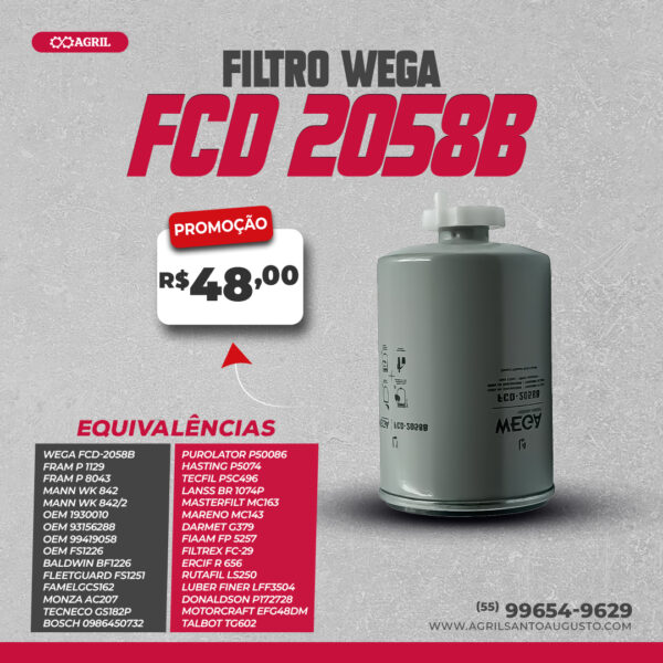 Filtro De Combustível Wega Fcd 2058b - Image 2